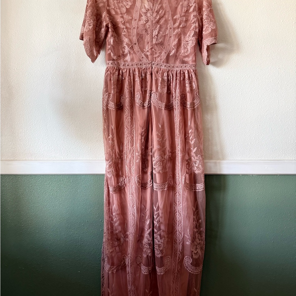 Pinkblush Mauve Lace Maternity Maxi Dress - Picture 10 of 10